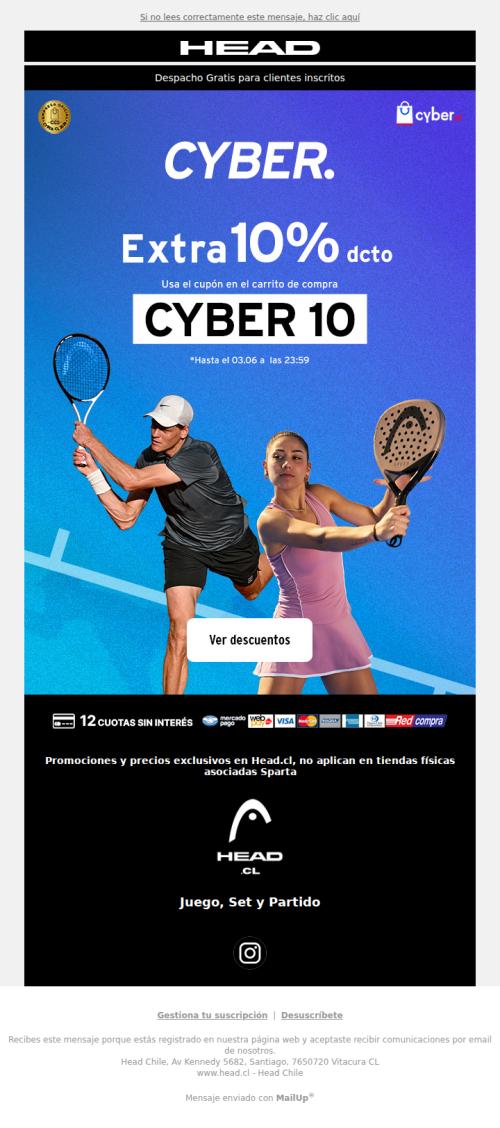 🔥 Cupón 10% ADICIONAL en HEAD🎾