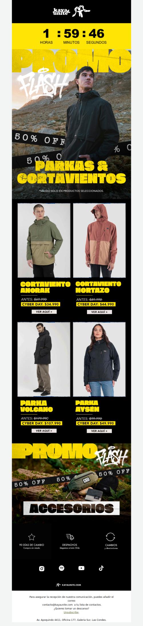 Parkas y Accesorios - 50%OFF