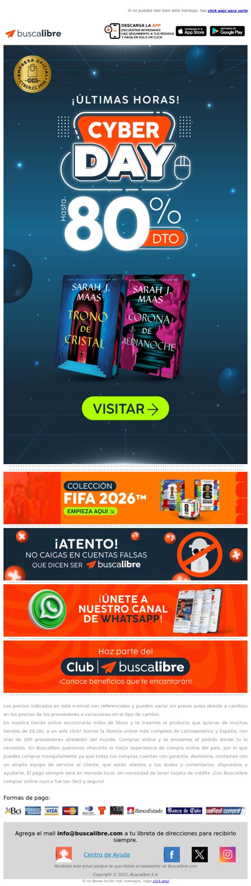 🕒 ¡El reloj corre! Cyber Day acaba en pocas horas 📖