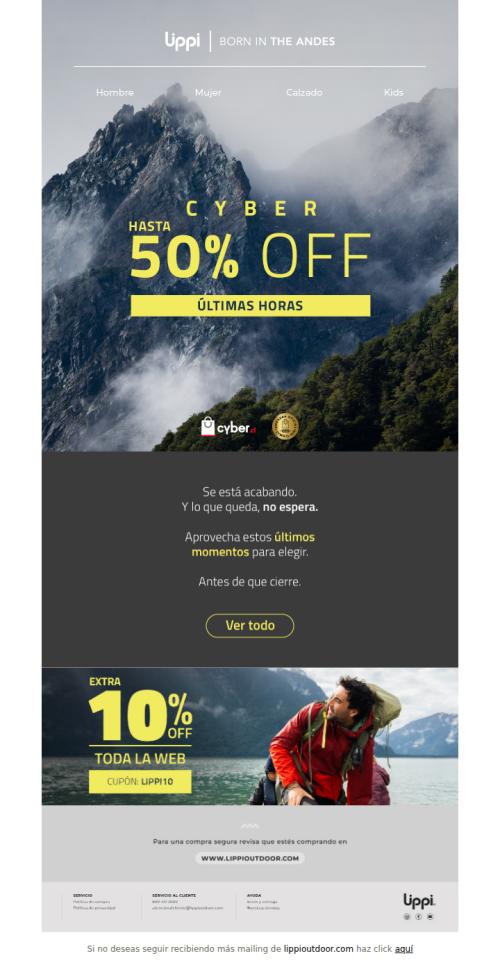Últimas horas de Cyber! Aprovecha hasta 50% off