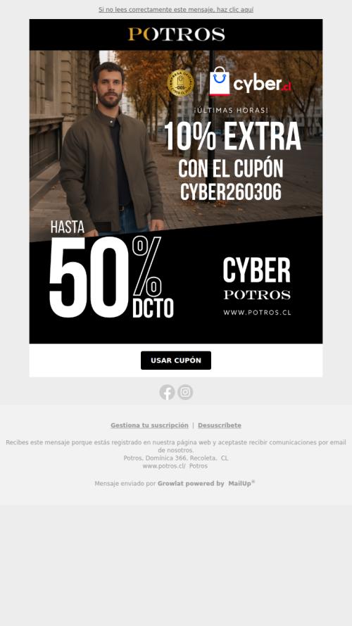 ¡Solo por hoy! Cupón 10% dcto adicional 🎟