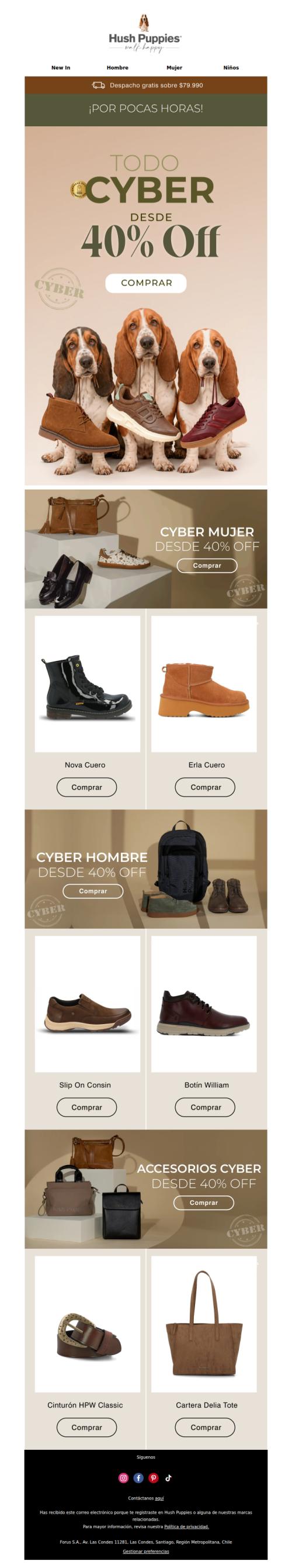 ¡Se acaba! Todo Cyber desde 40% OFF
