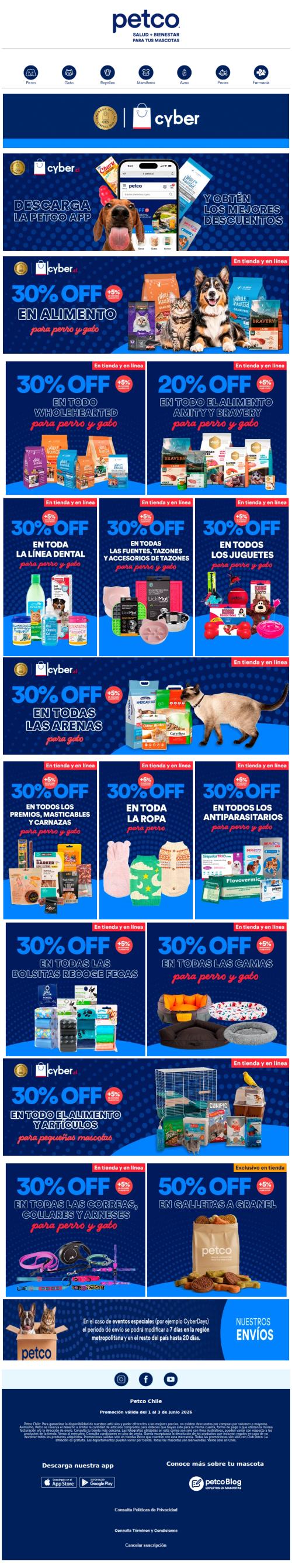 ¡ULTIMA OPORTUNIDAD! 📱Hasta 50%OFF - Se termina el Cyber de Petco