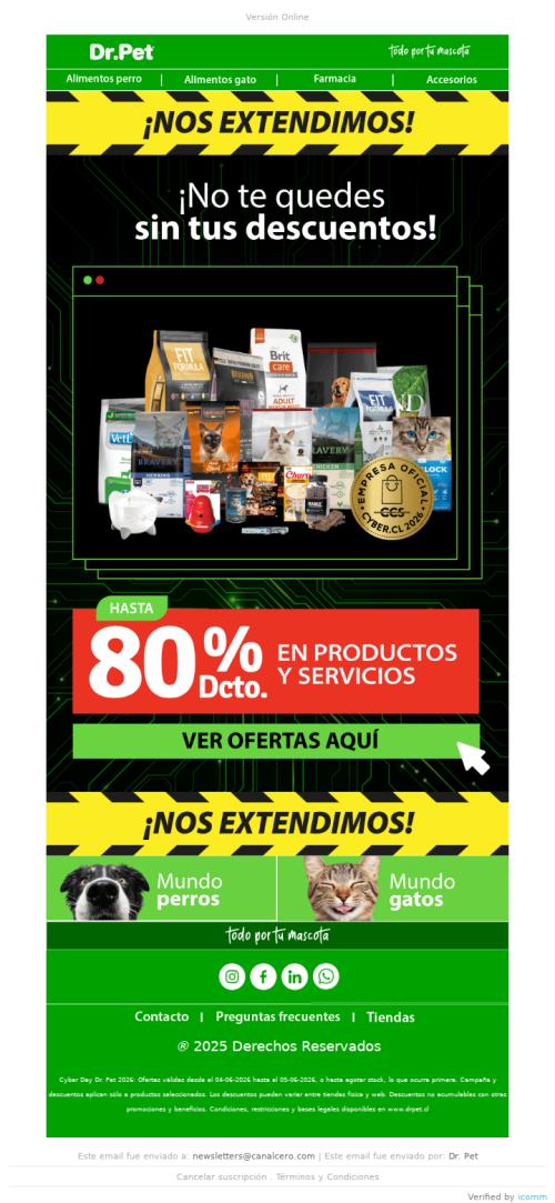🐾 Sigue el 80% de descuento: ¡nos extendimos!
