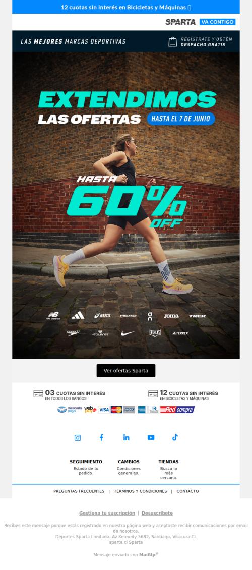 🚨 Extendimos las ofertas en Sparta 🏃‍♂️