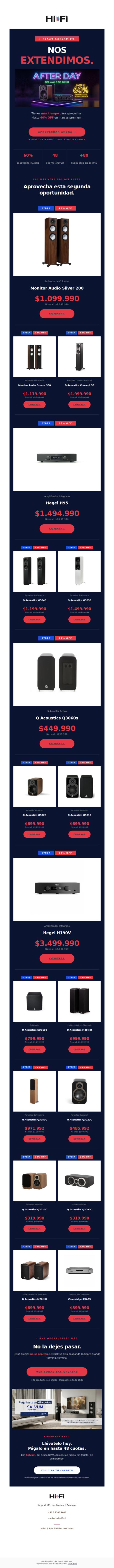 Fe de erratas  · ⚡ Nos extendimos · Hi-Fi hasta 60% OFF