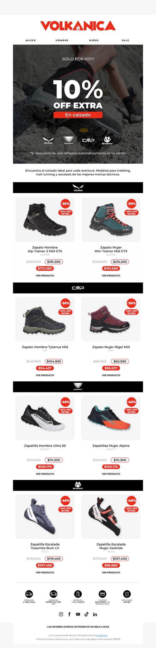 +10% OFF EXTRA EN CALZADO 🥾💥