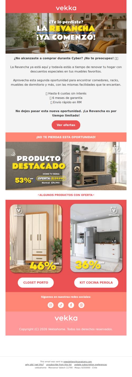 ¿Te quedaste pensando? La Revancha ya está aquí 🏠