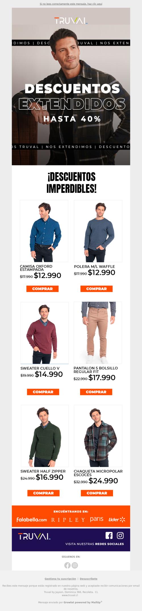 Siguen los Descuentos!🙌 Hasta 40% Dcto💥