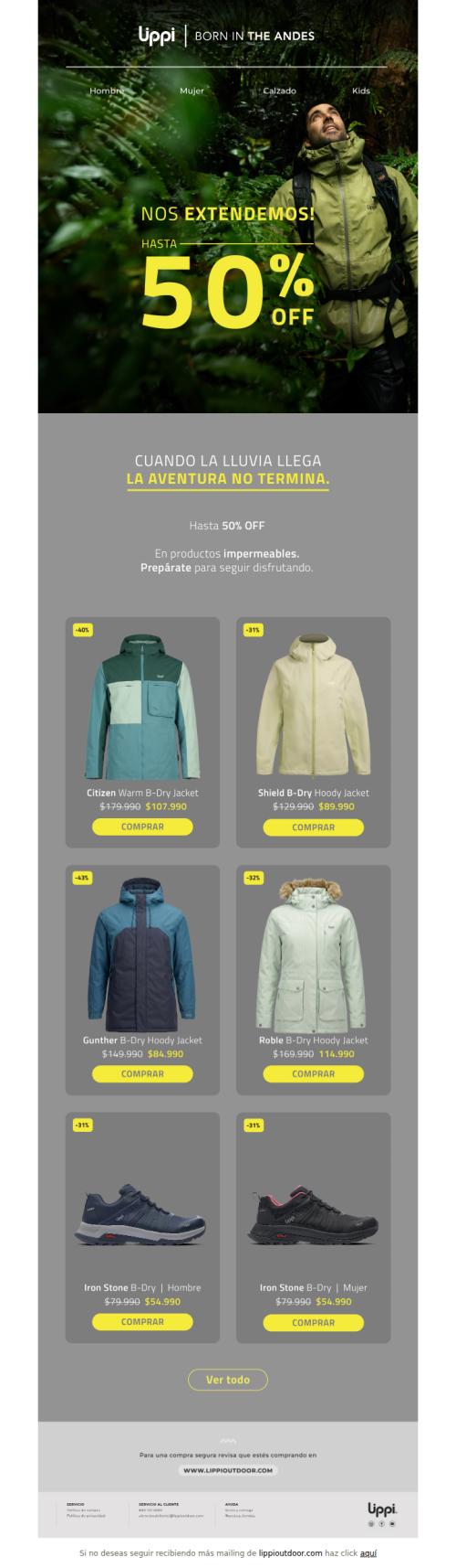 Prepárate para la lluvia con nuestros impermeables: hasta 50% OFF!
