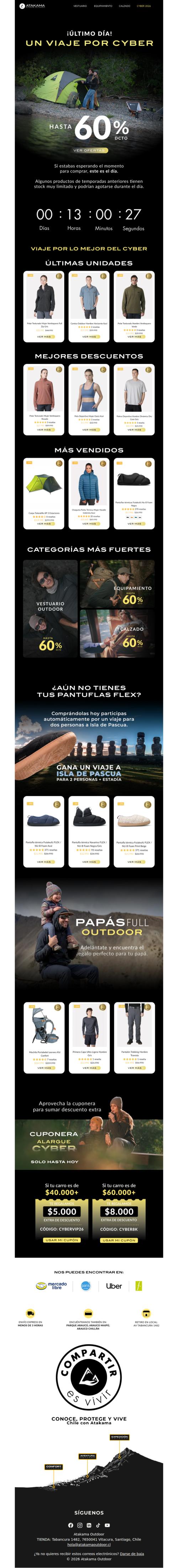 ⏰ Últimas horas se baja el telón del Cyber ⚡