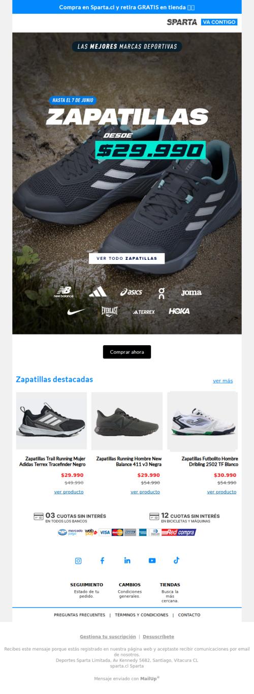 ⚡Zapatillas desde $29.990 en Sparta 👟