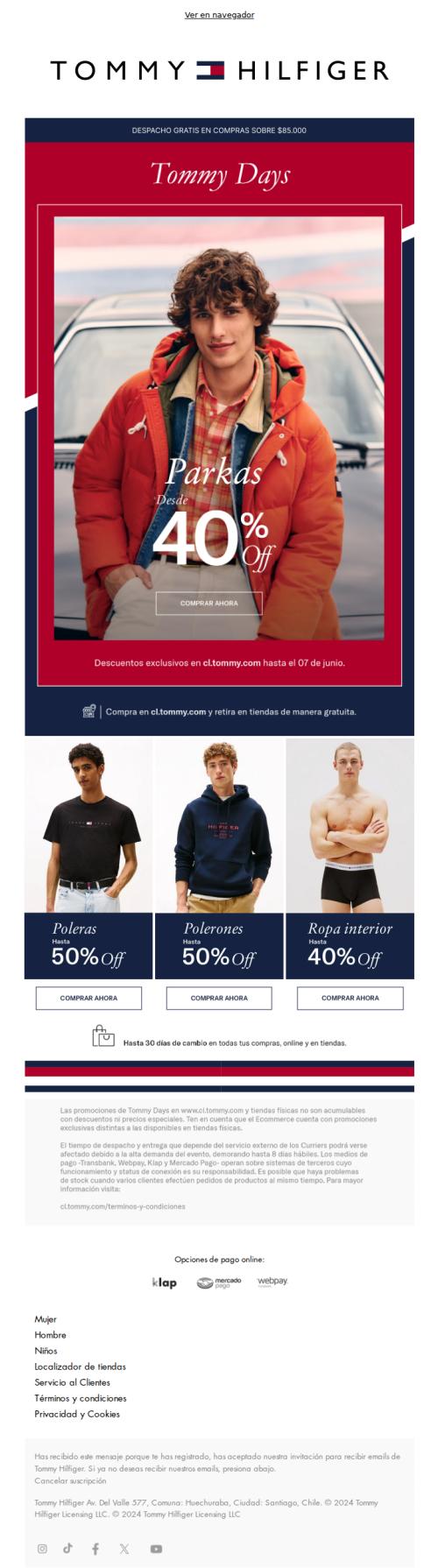 Hasta 50% OFF ⚡ Tommy Days. Tus favoritos están aquí.