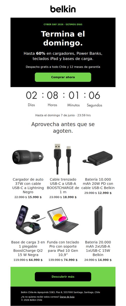 "⏱ Últimos días Cyber Day — hasta 60% off"