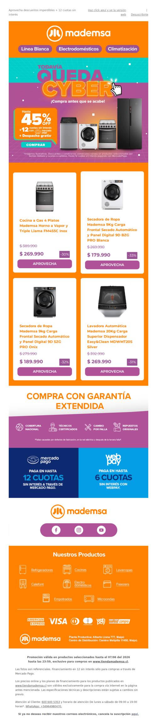 ⚡ Todavía queda Cyber: hasta 45% OFF