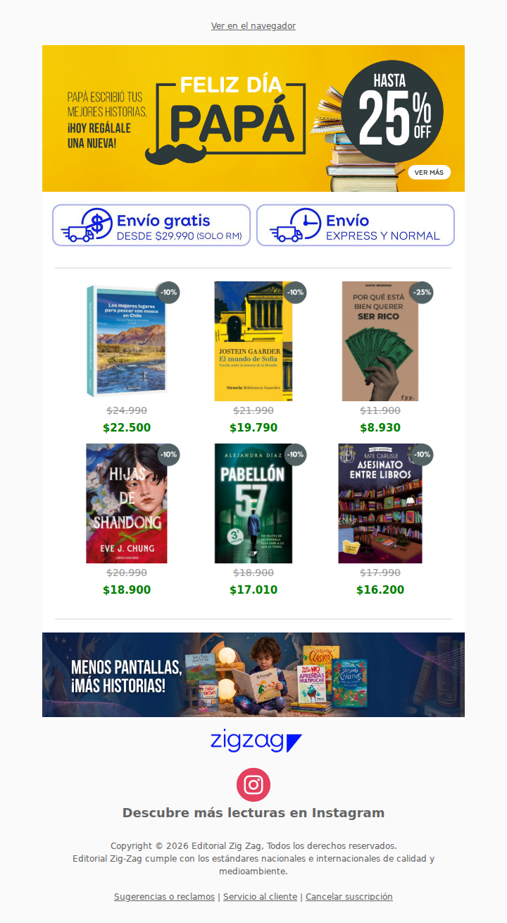 Feliz Día Papá 💙Hasta 25% OFF en libros seleccionados.
