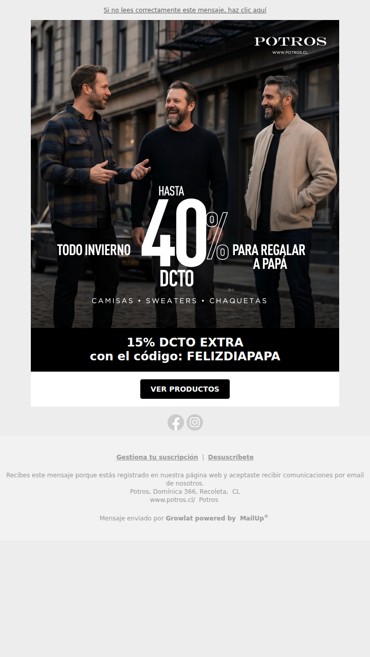 Papá merece lo mejor. Cupón de descuento para su regalo 🎁