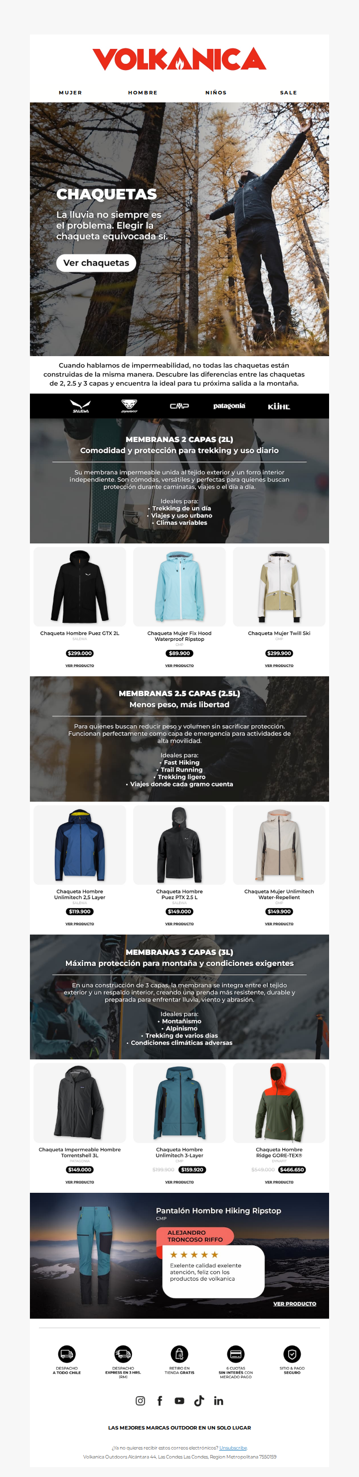 Guía rápida para elegir tu próxima chaqueta impermeable