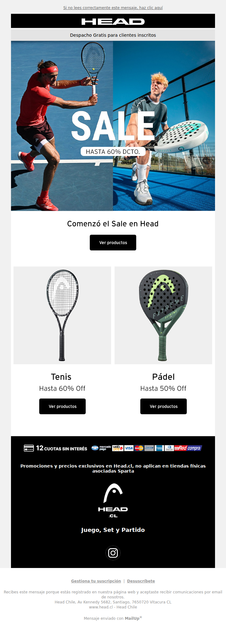 🎾 HEAD está en SALE: hasta 60% OFF