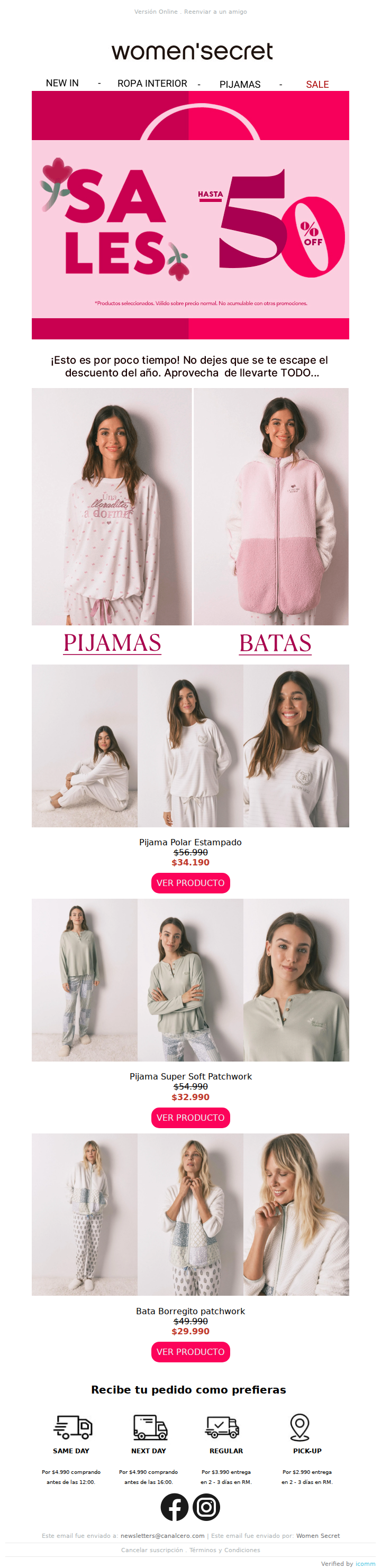 El mejor plan del finde: Pijamas y Batas con hasta 50% OFF 🧸