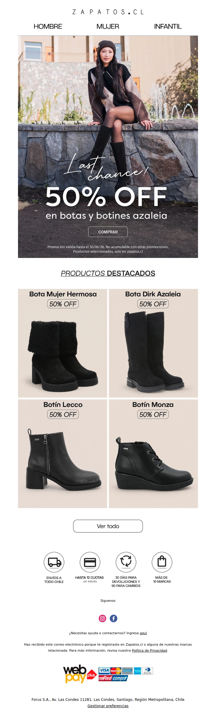 Oferta Flash! Botas Azaleia 50% OFF 👢