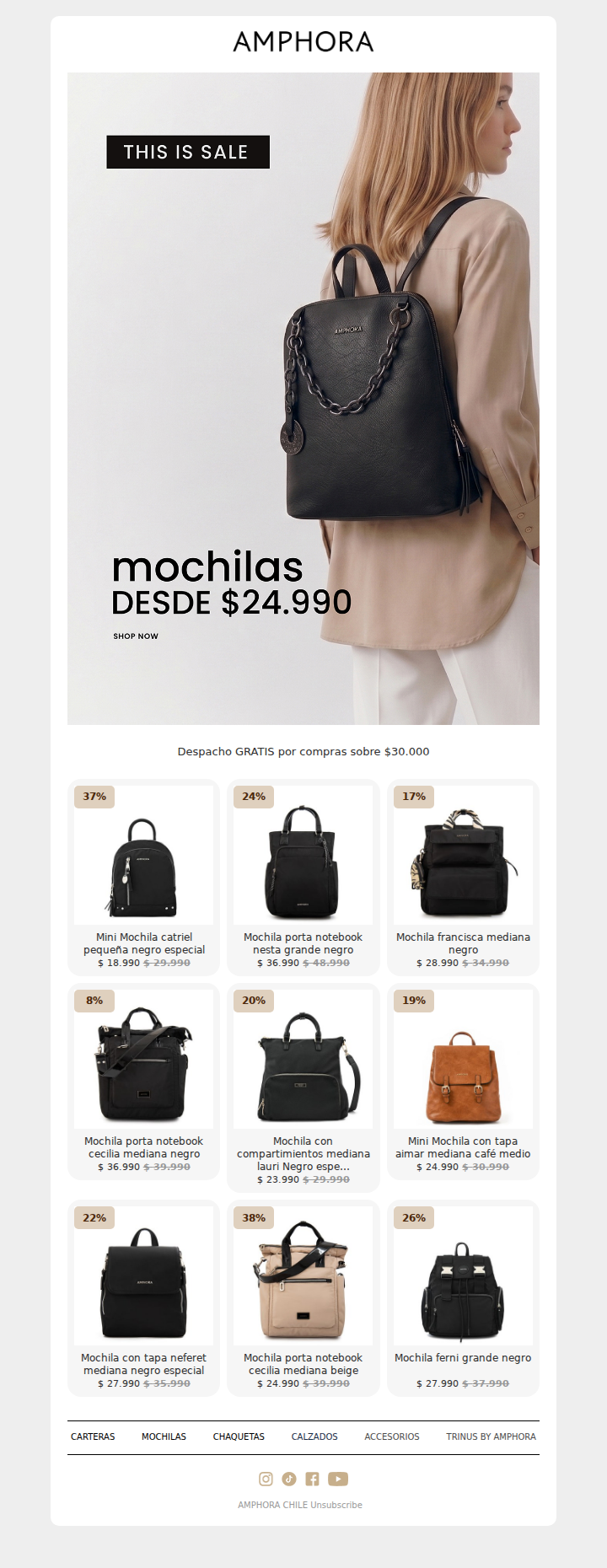 Mochilas en SALE