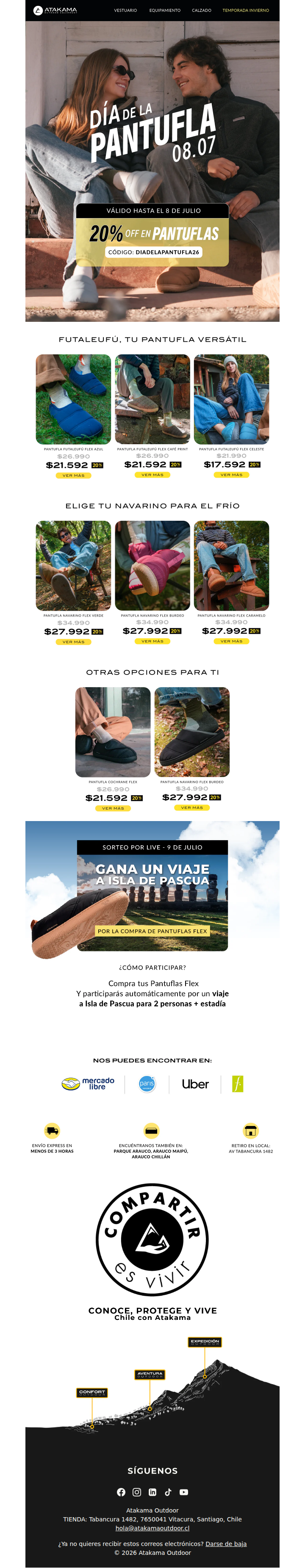 ¡20%OFF en todas las PANTUFLAS! 🔥