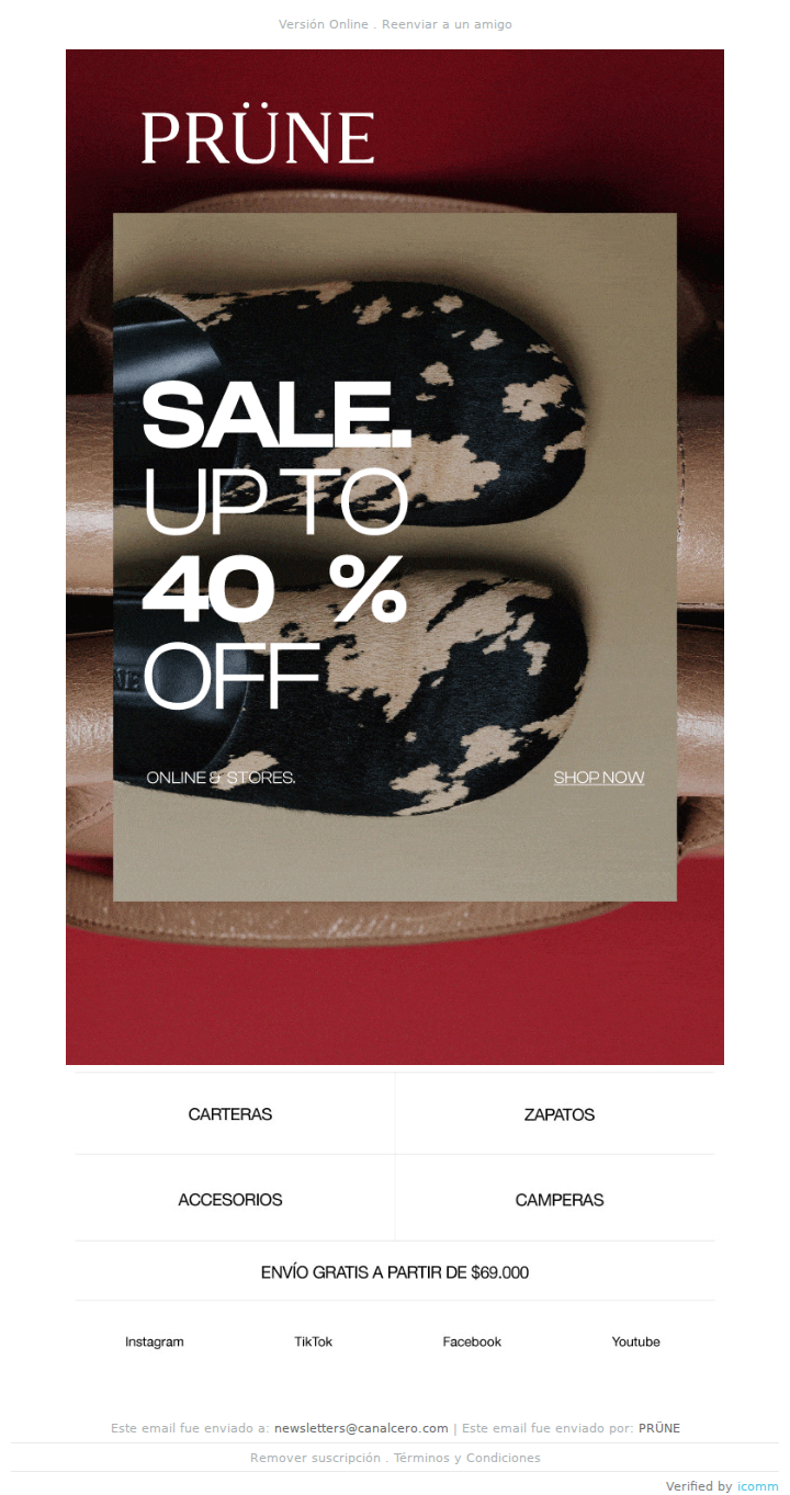 Sale is on! Hasta 40%Off 