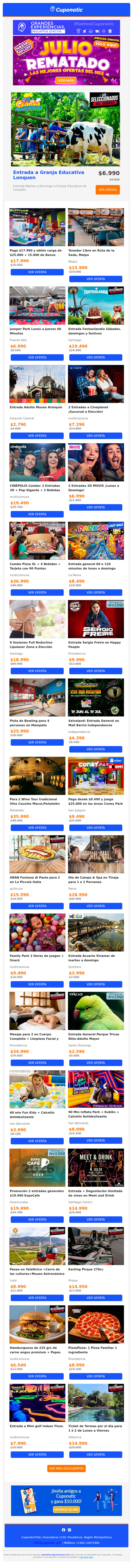 ¡Llegó Julio Rematado!✨ Jumper Park | Wine Tour | Cineplanet✌️