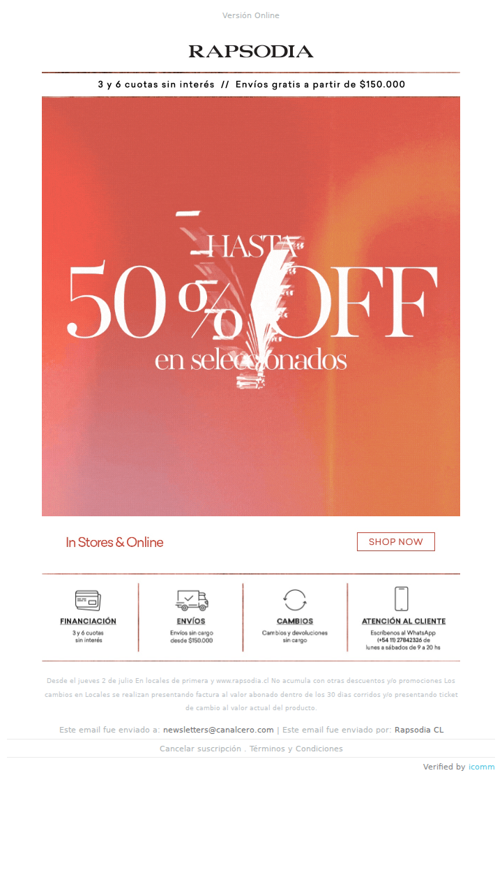 Sale Is On Sale 💥 Hasta 50% OFF 