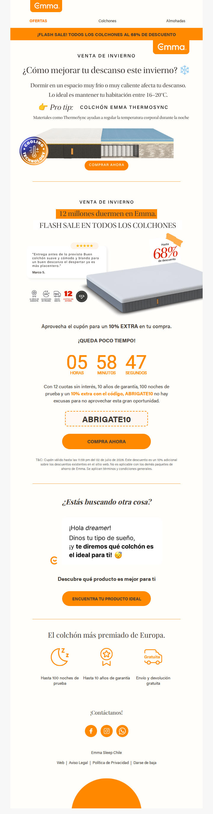 ¡Emma Colchón venta de invierno está aquí!❄️