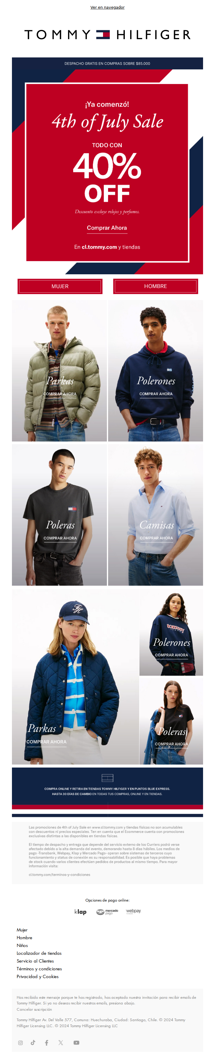 Todo con 40% OFF | 🇺🇸 4th of July Sale