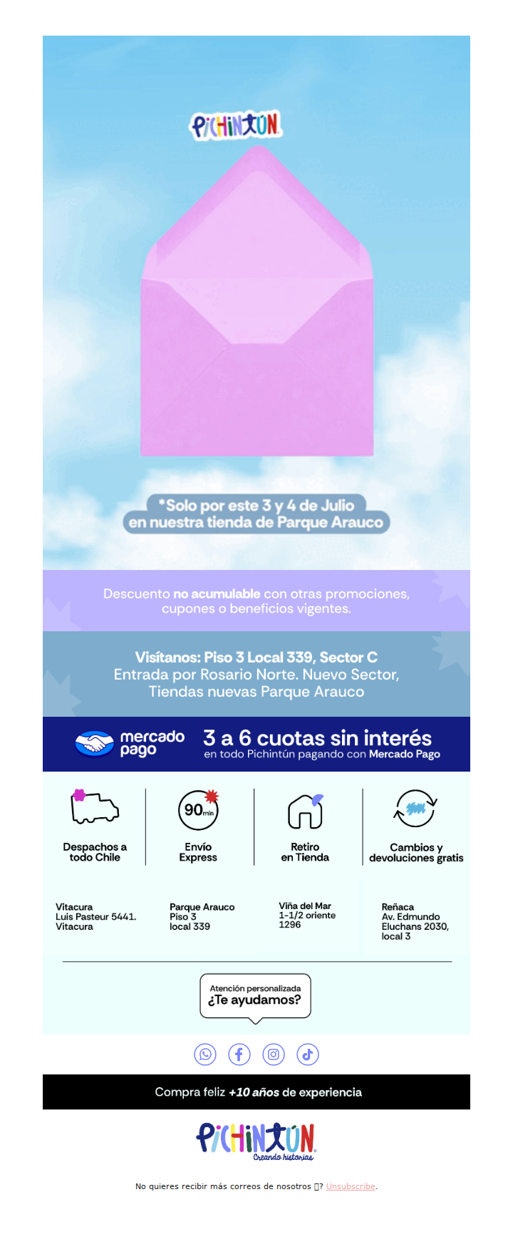 Este 3 y 4 de julio: 20% OFF pagando con Visa 🩵