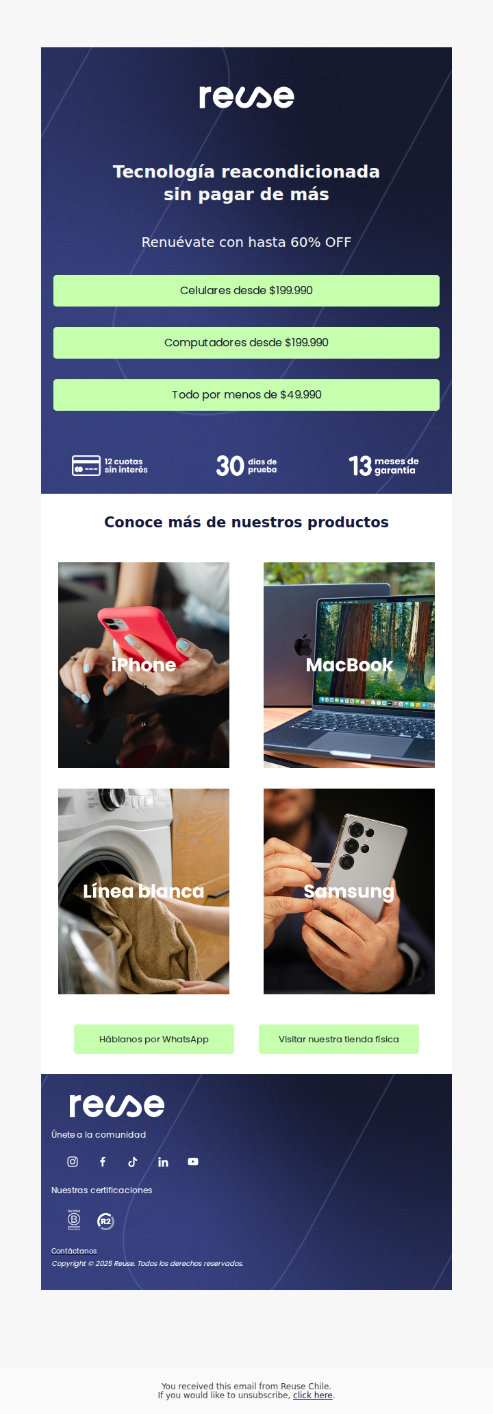 Aprovecha hasta 60% OFF en tecnología
