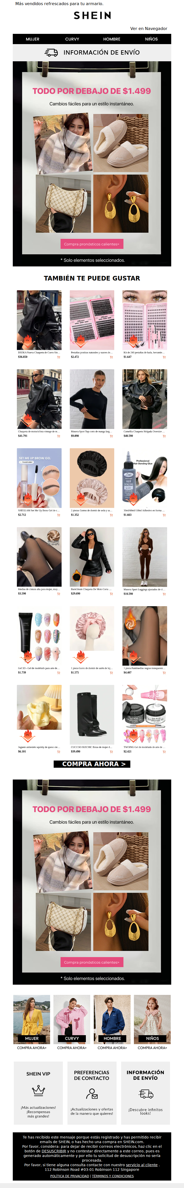 Todos por debajo de $1.499 | 🌟Nuevos superventas para mezclar y combinar.