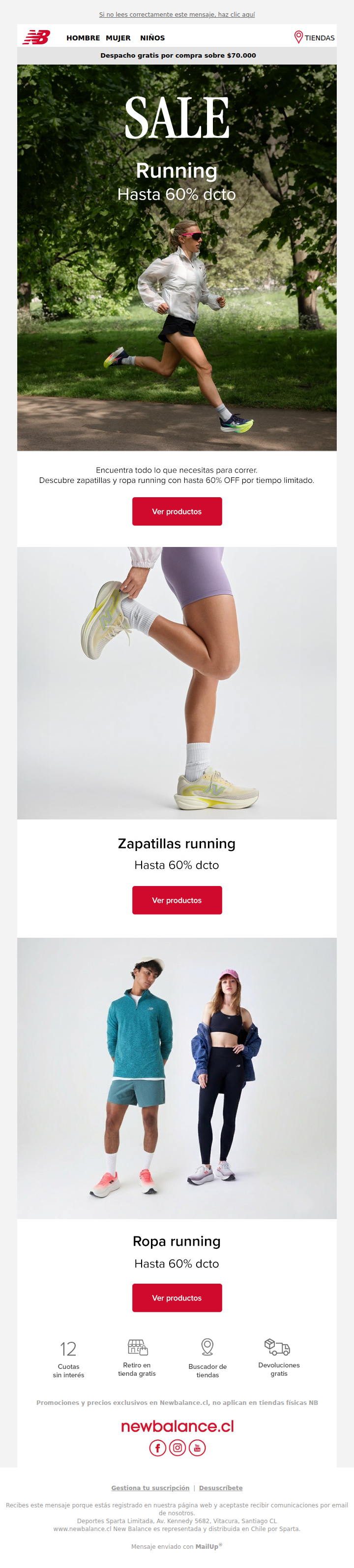 🏃 Running SALE: hasta 60% OFF