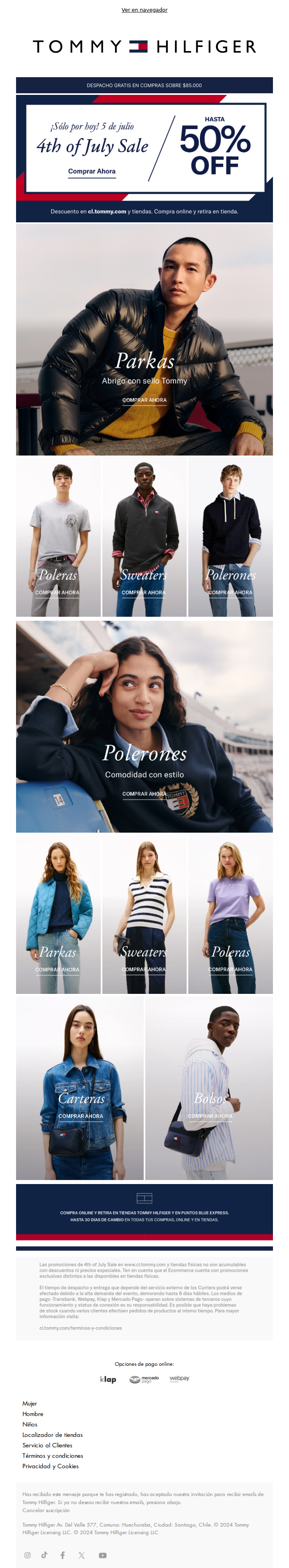 ⚡ Hasta 50% OFF en Tommy | 🇺🇸 ¡Último día!