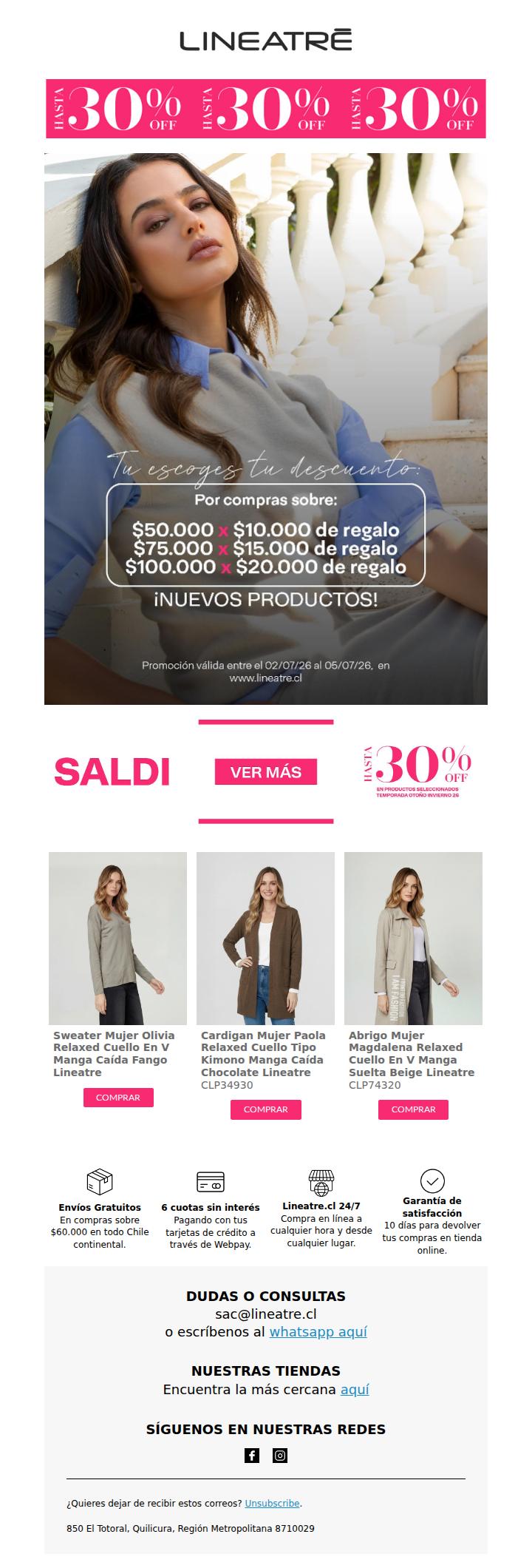 ¡Último día! $25.000 de descuento por compras sobre $100.000