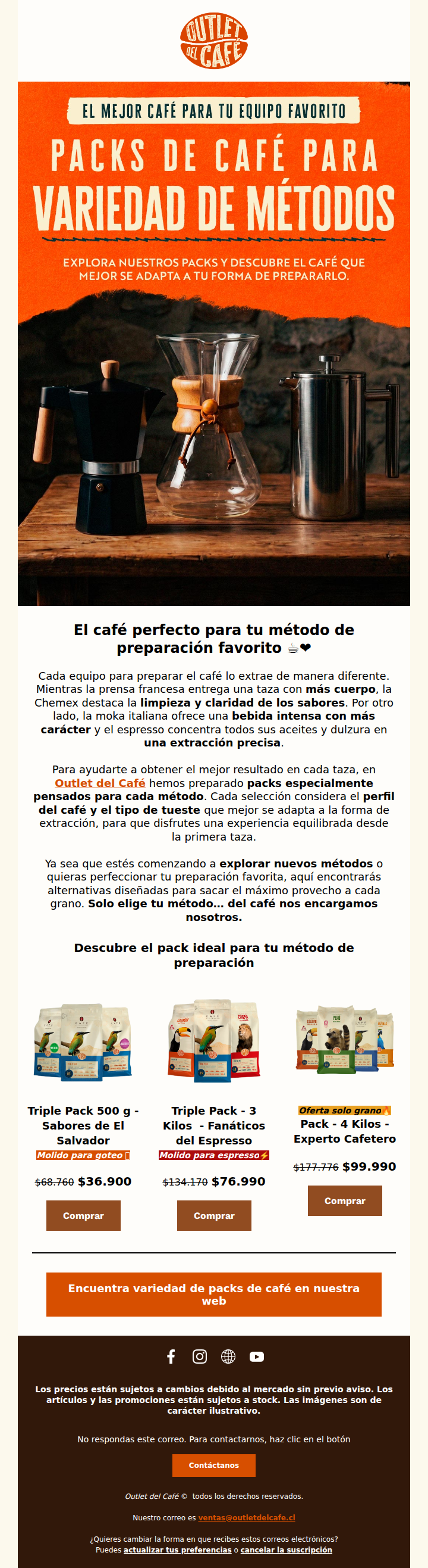 El café ideal para cada método de preparación 👀☕