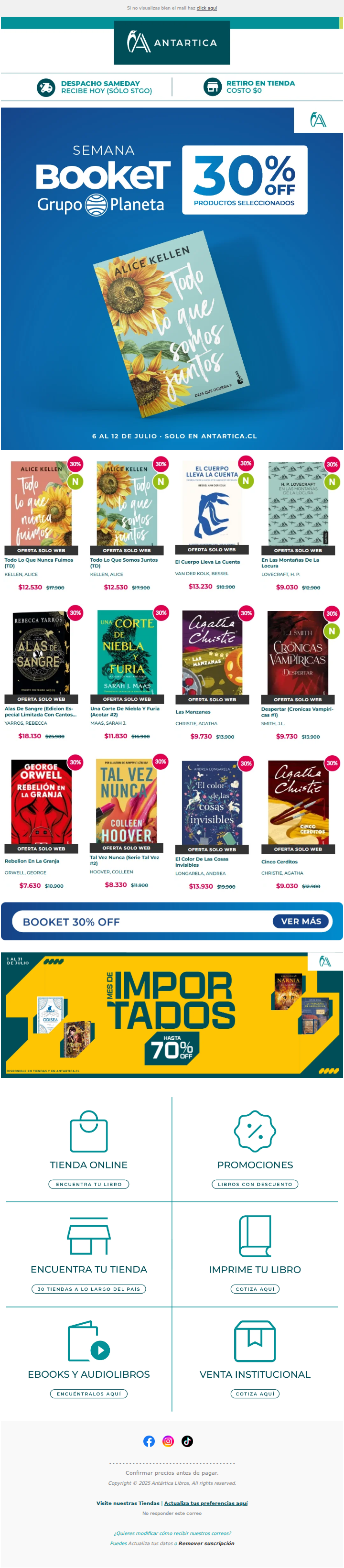 ¡Semana BOOKET! 😍 30% OFF en libros para llevar a todos lados
