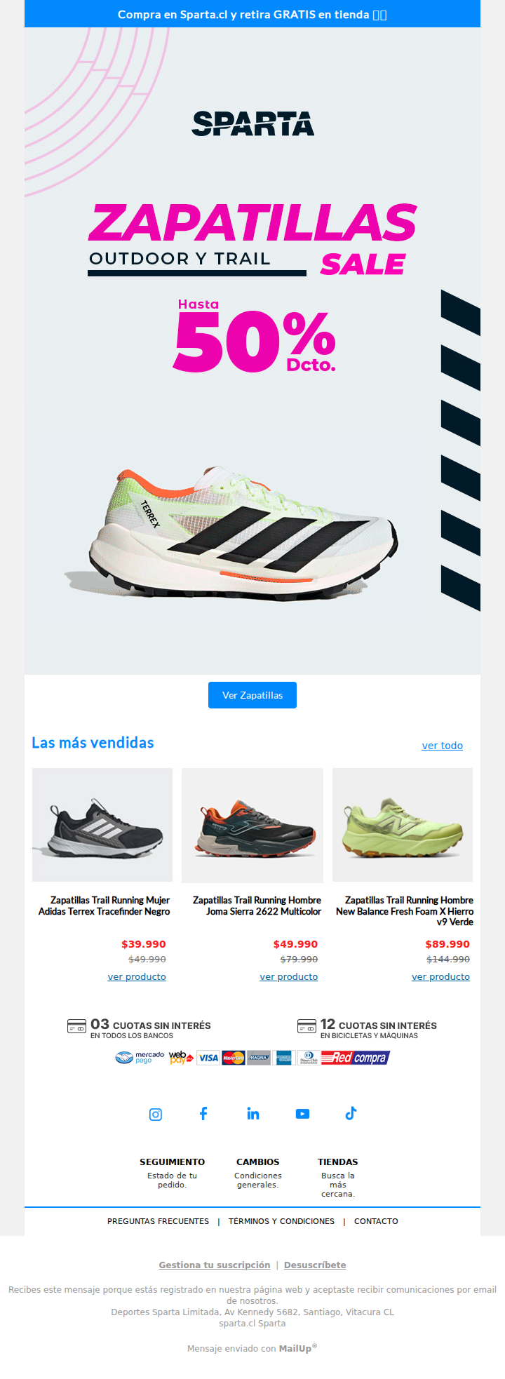 ⚡Zapatillas outdoor y trail hasta 50% DCTO ⛰️