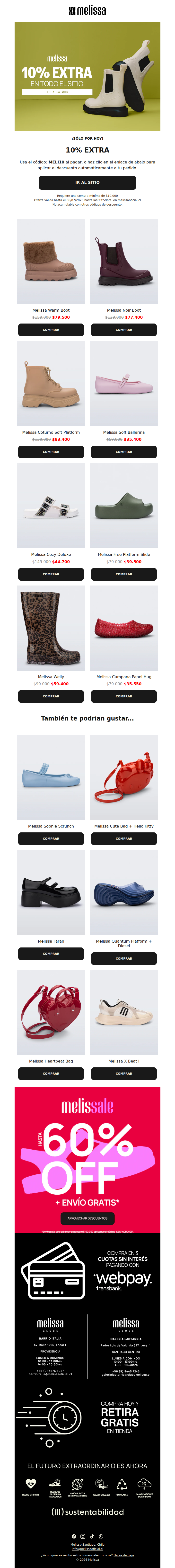 ¡Sólo por hoy! 10% EXTRA ❤️‍🔥