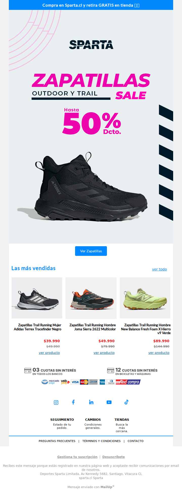 ⚡Zapatillas outdoor y trail hasta 50% DCTO ⛰️