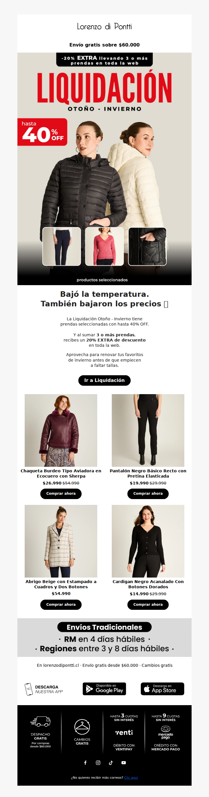 La liquidación que estabas esperando 🔥
