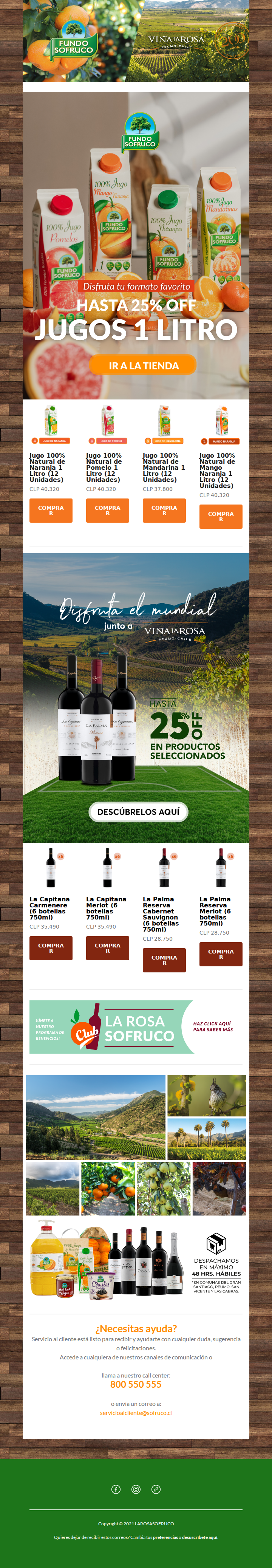 ¡Tus jugos favoritos Fundo Sofruco con 25% de descuento! 🍊😱