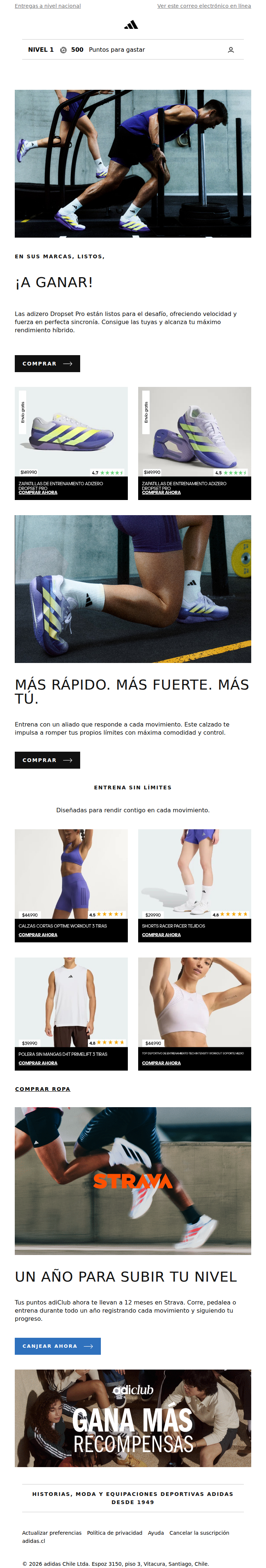 Las adizero Dropset Pro están listas para competir 🏁
