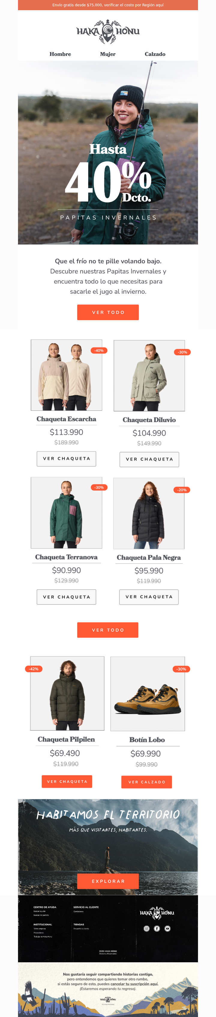 Hasta 40% en Papitas Invernales