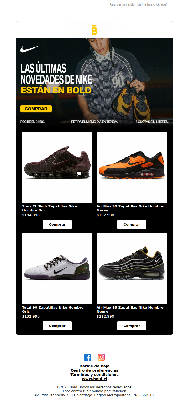 Las últimas novedades de Nike están en BOLD