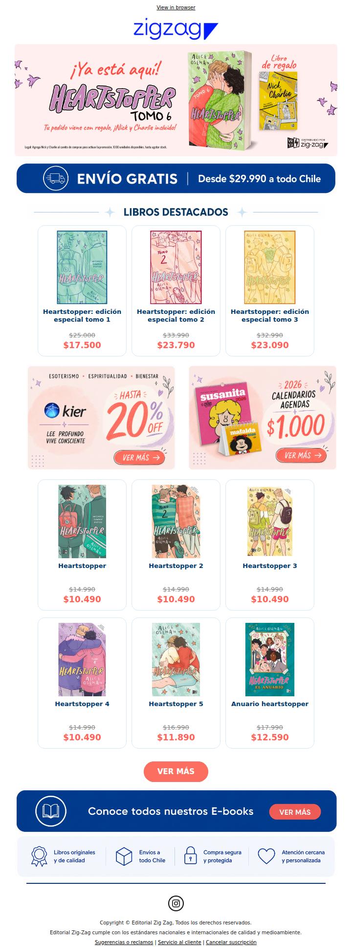 ¡Heartstopper 6 ya está aquí, corre por el tuyo! Hasta 10% OFF ✨