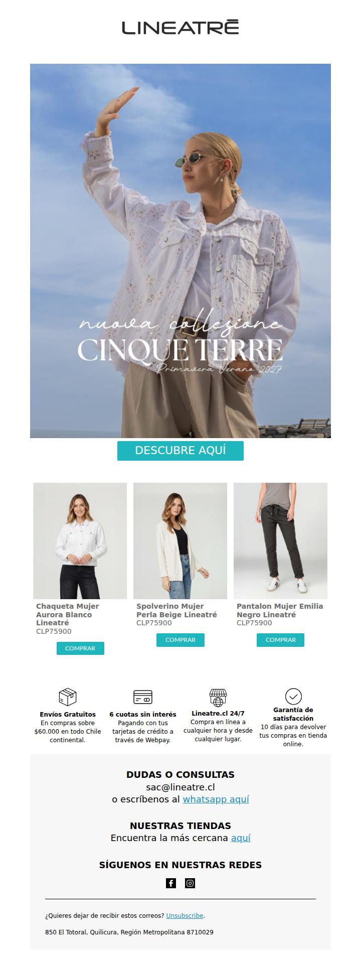 Avance de temporada - Cinque Terre | Primavera Verano 2027